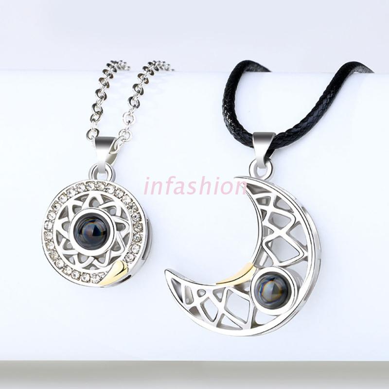 Bộ 2 Vòng cổ mặt đá từ tính thời trang cho cặp đôi