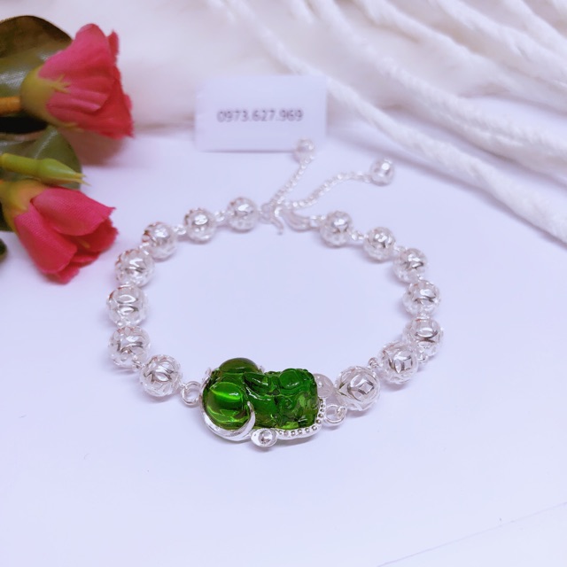 LẮC TAY NỮ BẠC TA MẶT NGHÊ THÂN KIM TIỀN