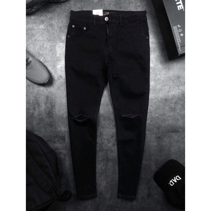 Quần jean nam xanh nhạt rách gối chất bò cao cấp co dãn 4 chiều HD874 Nhiều Mẫu Mới | BigBuy360 - bigbuy360.vn