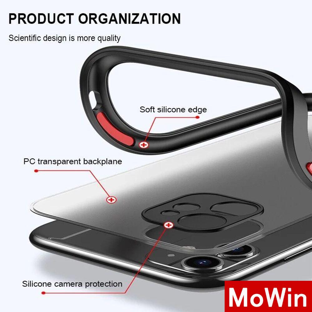 Ốp điện thoại cứng mặt nhám trong suốt cho iPhone 12 8 7 XR 8 Plus 11 XS SE Pro 7 Plus SE 2020 | BigBuy360 - bigbuy360.vn