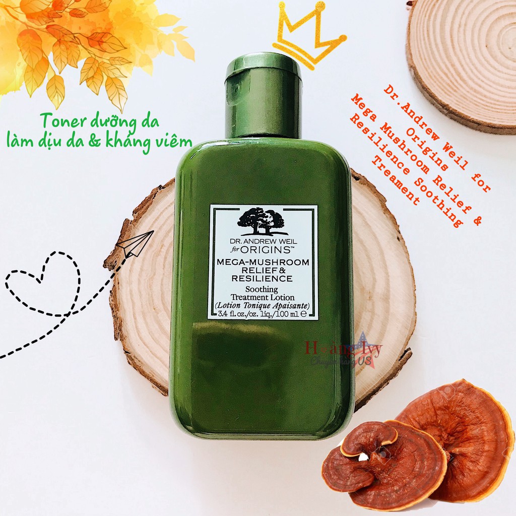 🌿 Toner Nấm Linh Chi Dr. Andrew Weil for Origins™ Mega-Mushroom Relief & Resilience Soothing Treatment Lotion