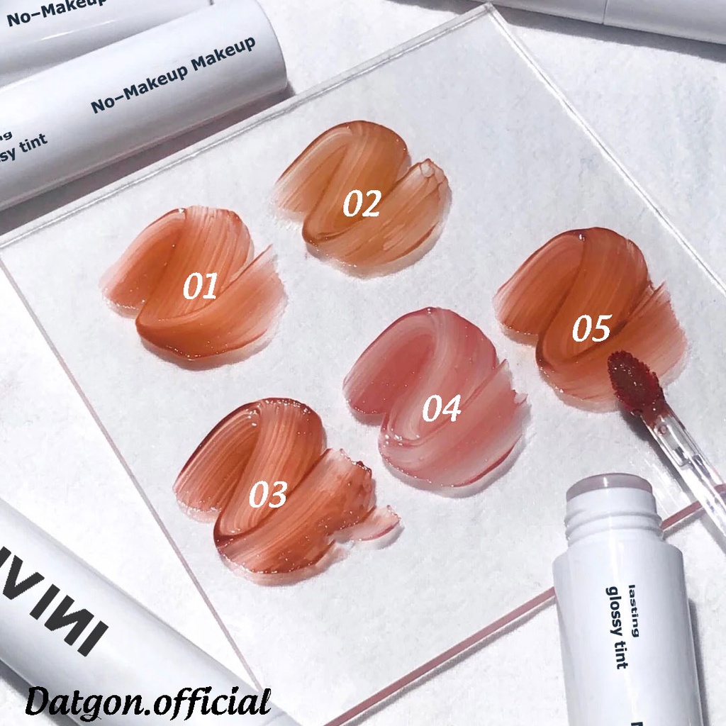 Son bóng Cappuvini, son nội địa dưỡng ẩm môi vỏ trắng tiện lợi chứa vitamin lên màu đẹp Datgon