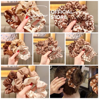 Dây buộc tóc dây cột tóc màu nâu cho nữ và em bé phong cách Hàn Quốc đẹp dễ thương đáng yêu, dây buộc tóc da beo hổ báo