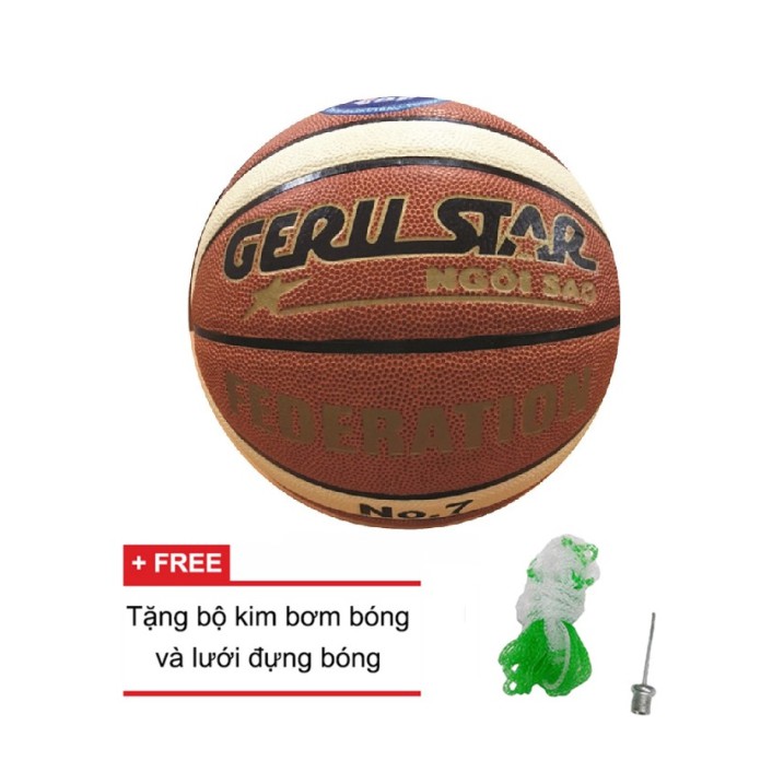 Quả bóng rổ da Geru Star FEDERATION số 7 chính hãng