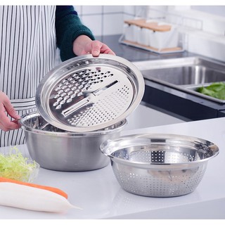 Bộ rổ nạo inox