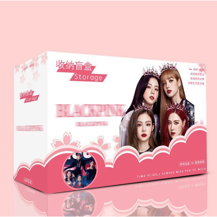 Hộp quà nhóm nhạc idol BLACKPINK A5 có bình nước poster postcard bookmark banner huy hiệu thiếp ảnh dán album ảnh | WebRaoVat - webraovat.net.vn