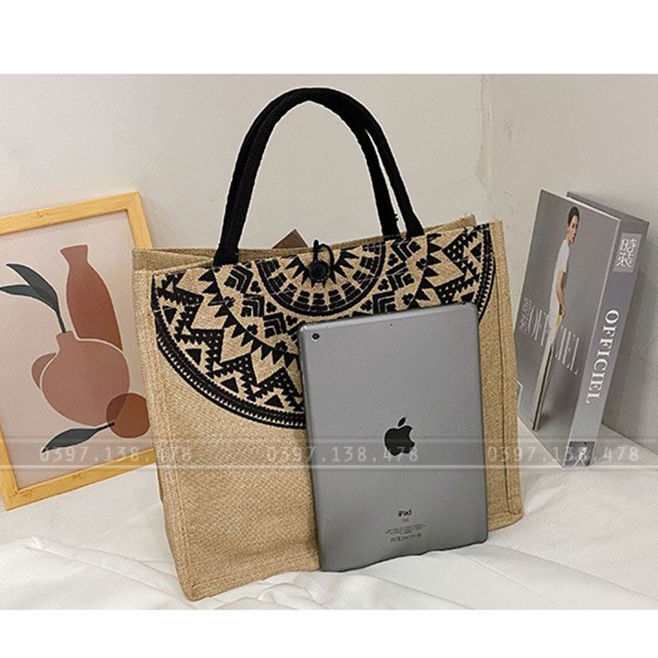 Túi Tote Hàn Quốc, Họa Tiết In Chìm Cực Đẹp, Thiết Kế Basic Rất Dễ Phối Đồ [NEW]