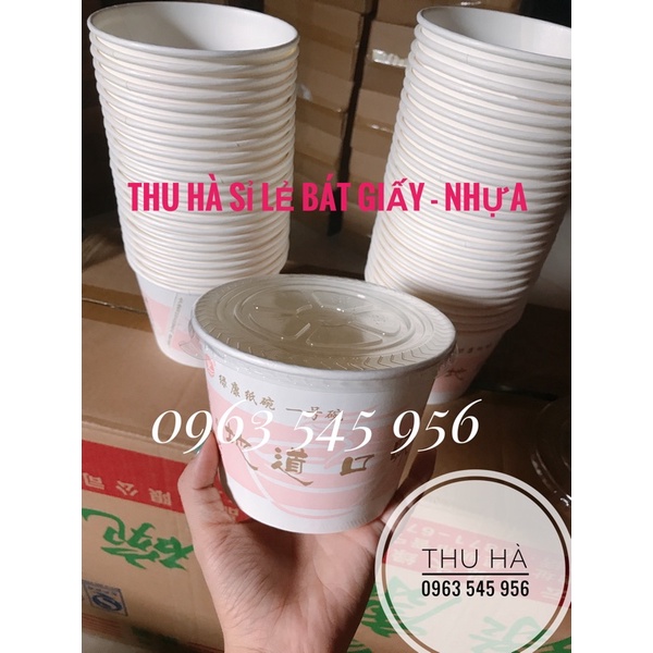 50 bát tô giấy 1000ml đựng bún phở có nắp