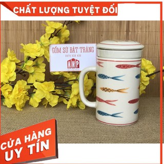 Cốc lọc trà Sứ Vẽ tay Bát Tràng