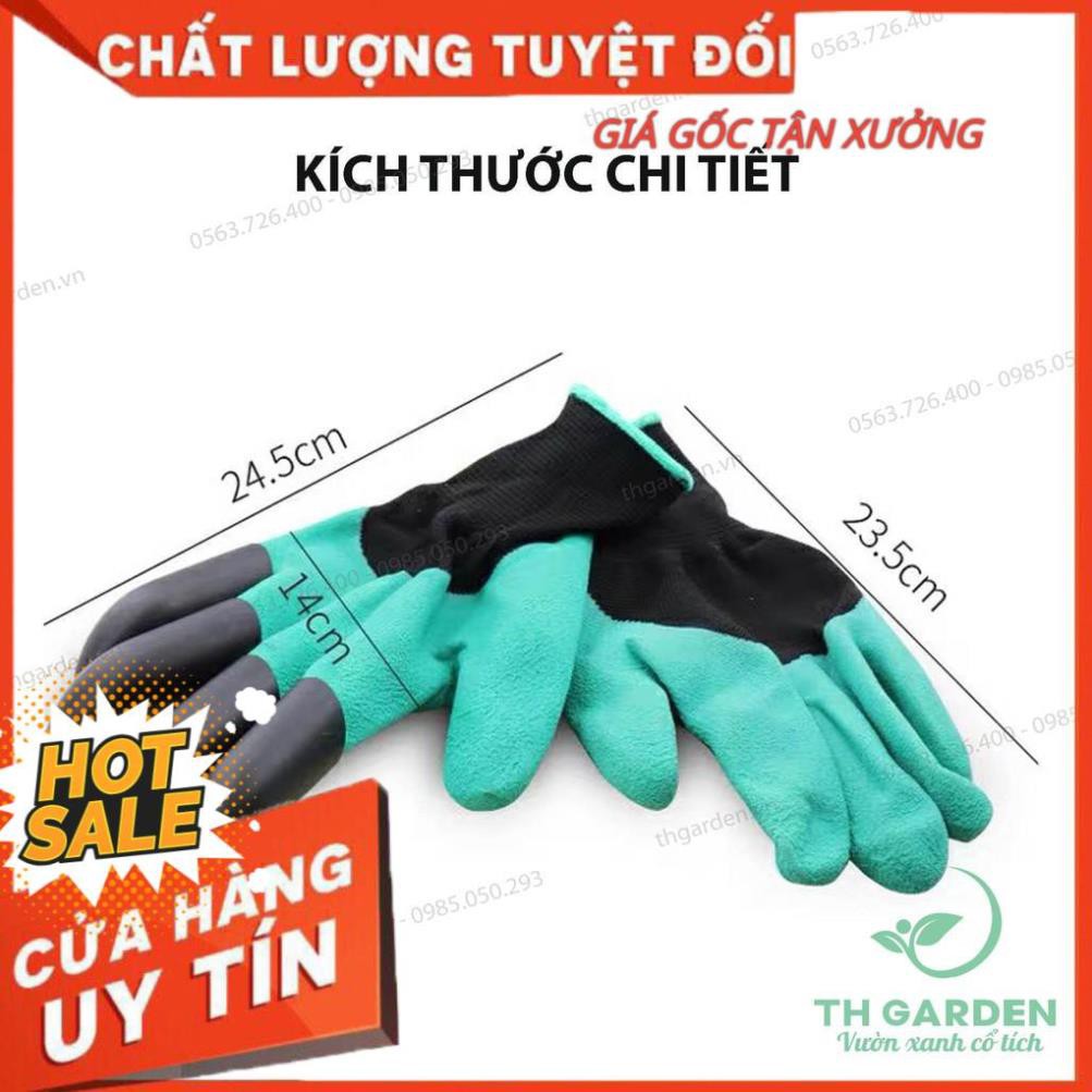 Găng tay làm vườn có móng chuyên dụng dễ dàng đào xới đất chất liệu latex chống thấm nước