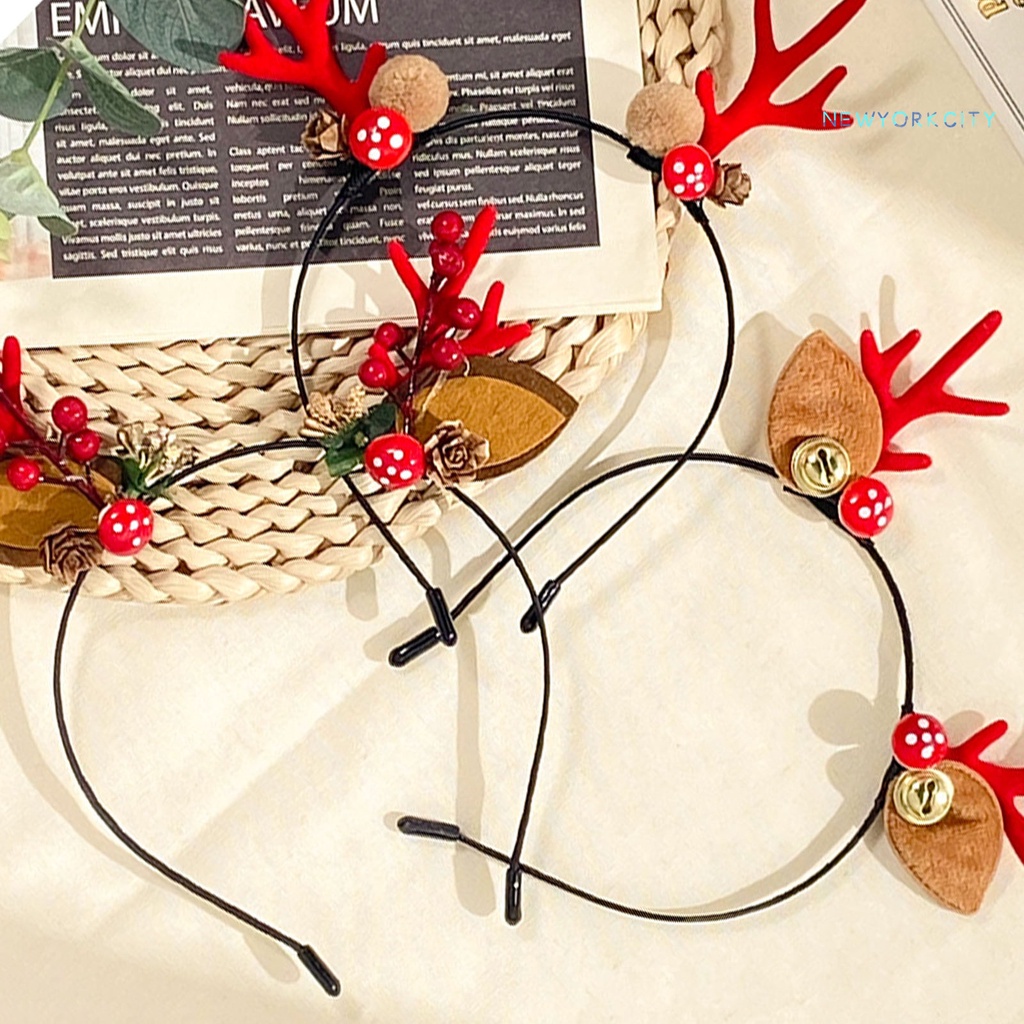 Băng Đô Cài Tóc Hình Sừng Tuần Lộc Giáng Sinh