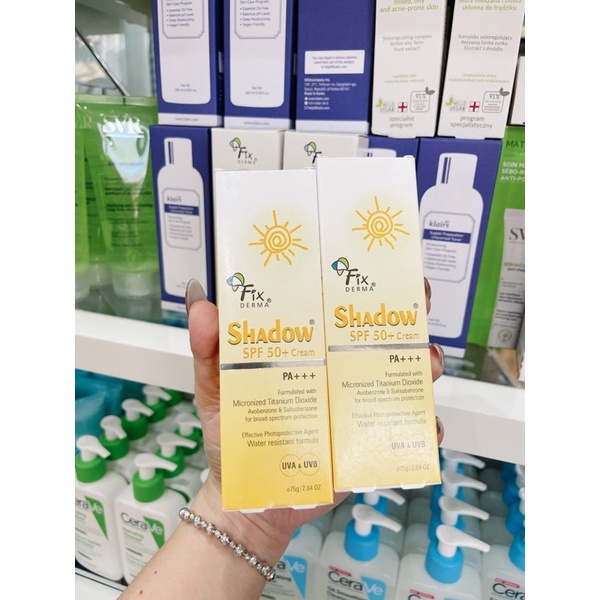 Kem Chống Nắng Phổ Rộng Fixderma Shadow Mỏng Nhẹ Không Gây Bí Da SPF50 Cream Hàng Chính Hãng