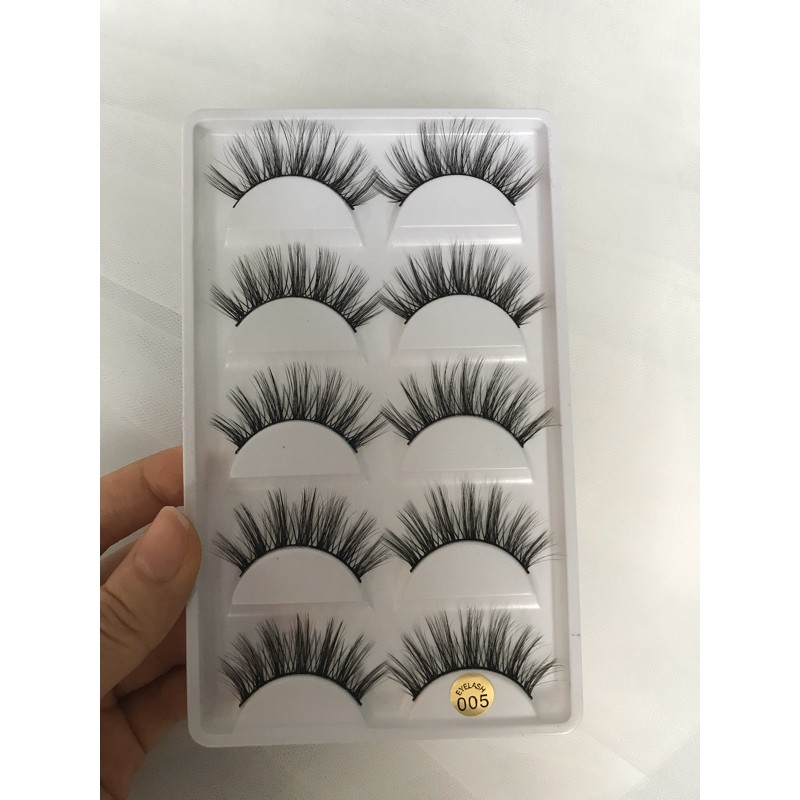 lông mi giả, mi 3d hộp 5 đôi