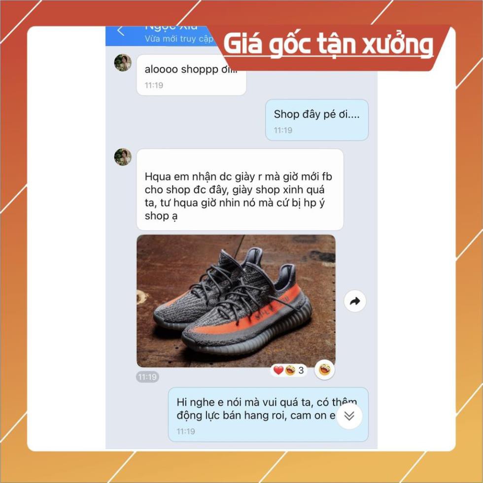 [Freeship+ Hàng Xịn] Giày Sneaker Yz350 Vạch Cam Fullbox