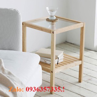 Kệ Gương Đầu Giường 2 Tầng, Gỗ Thông Nhập Khẩu