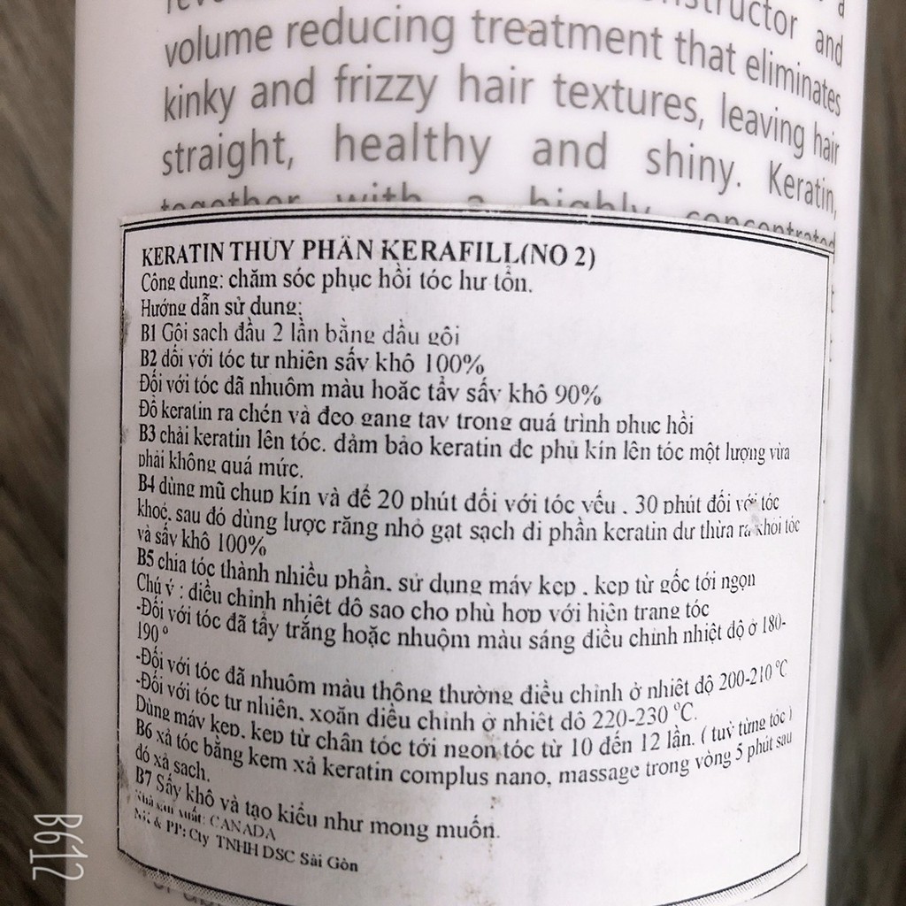 Keratin thủy phân Kerafill Siêu Phục Hồi Tóc Hư Tổn Nặng, tóc nát, tóc cháy 1000ml