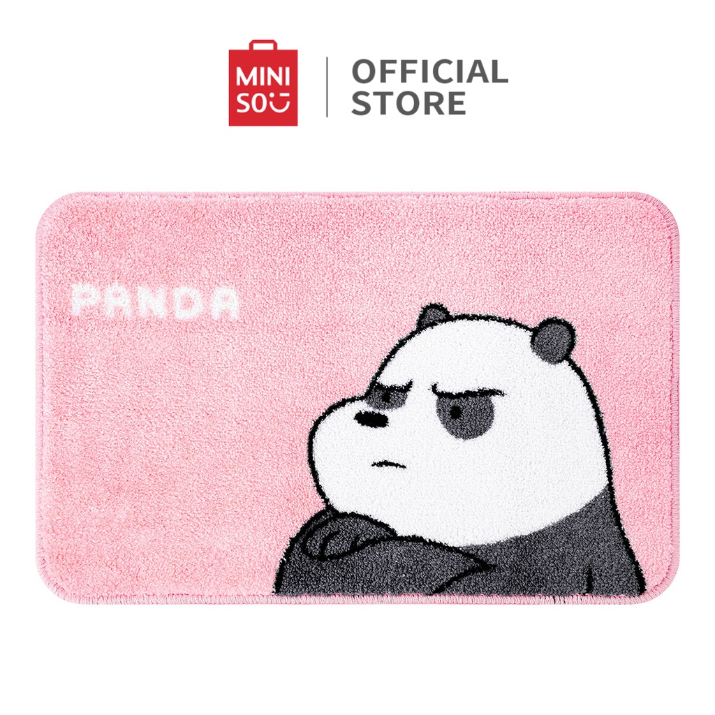 Thảm lót sàn We Bare Bears Miniso mềm mại chùi chân chống thấm phòng tắm