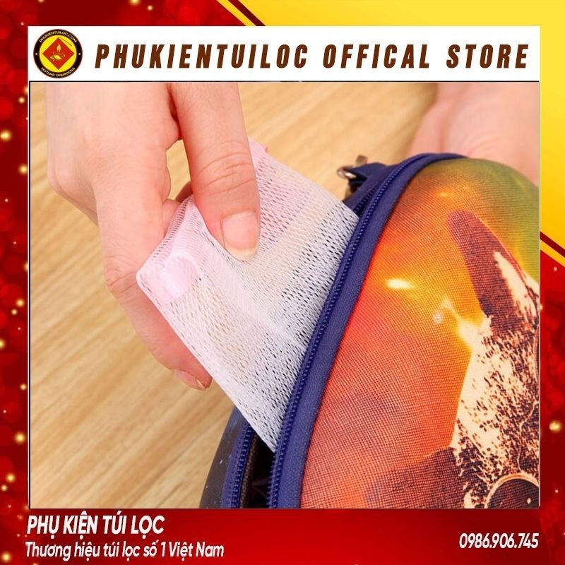 Túi Lưới Đựng Xà Phòng Túi Lưới Tạo Bọt Xà Bông Tiện Lợi - 2 Lớp Có Dây Rút