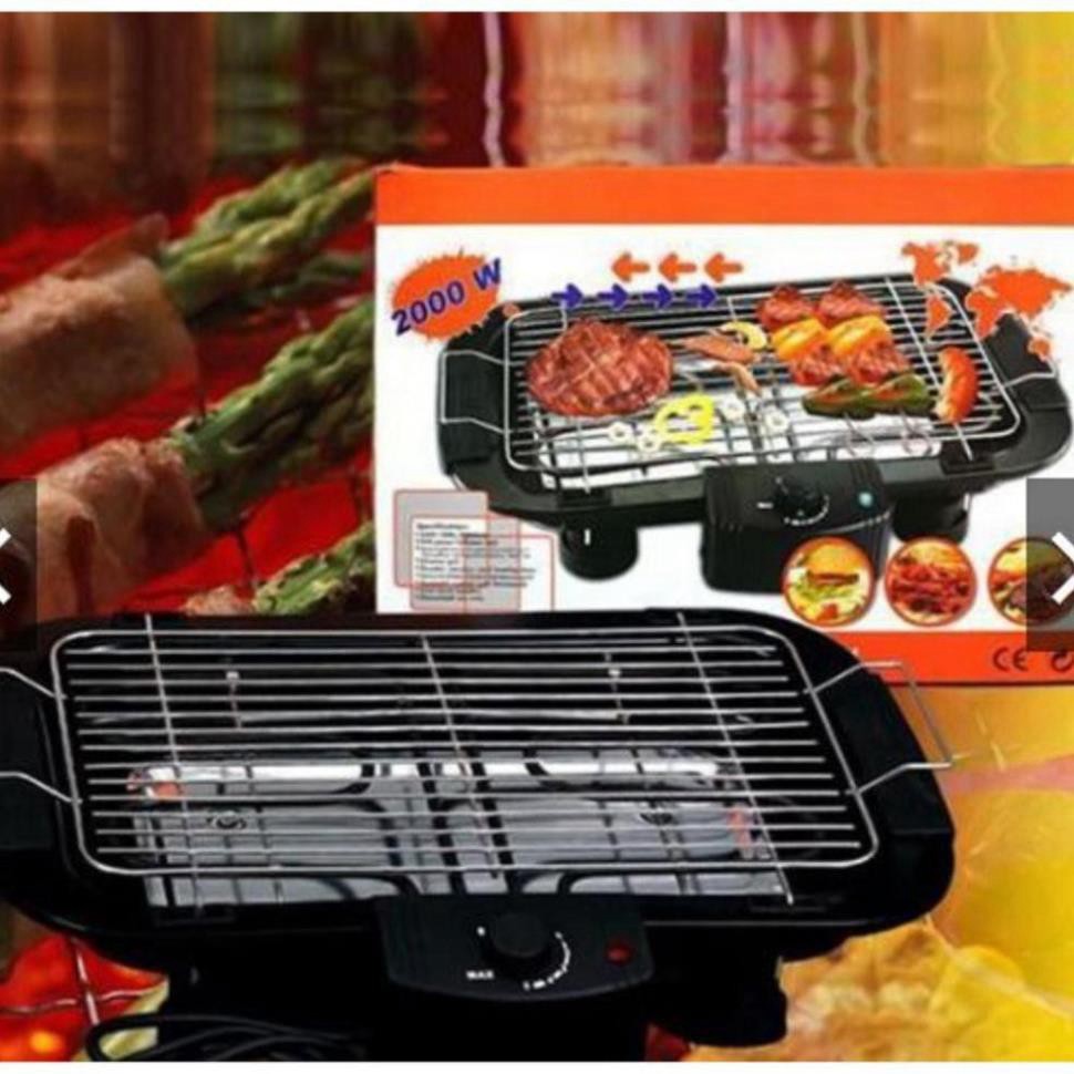 BẢO HÀNH 1 NĂMBếp Nướng Điện Cao Cấp Electric Barbecue Grill 2000W Không KhóiFREESHIP+Tặng Miếng Rửa Chén Bát