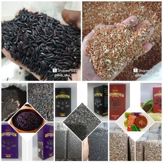 Gạo lứt đen,đỏ,tím không hộp giấy