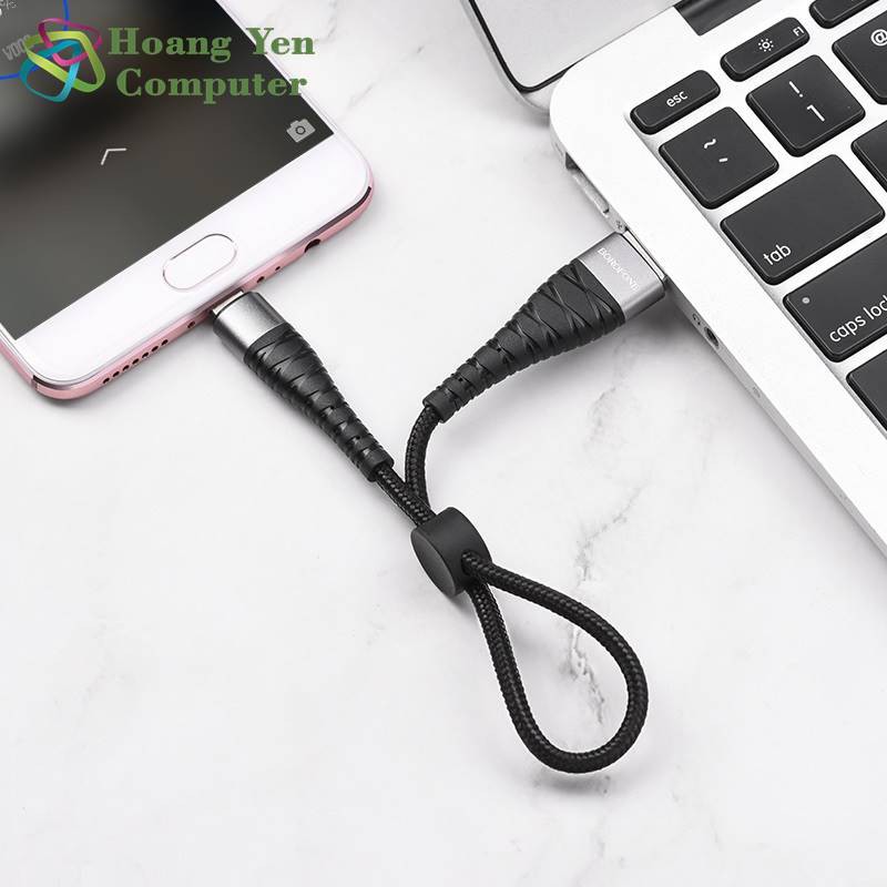 Cáp Sạc MICRO USB Borofone BX32 Dài 25CM Dây Dù Cho Android - BH 12 Tháng 1 đổi 1