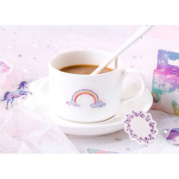 Bộ 46 Sticker Hàn Quốc hình Kỳ Lân trang trí E24