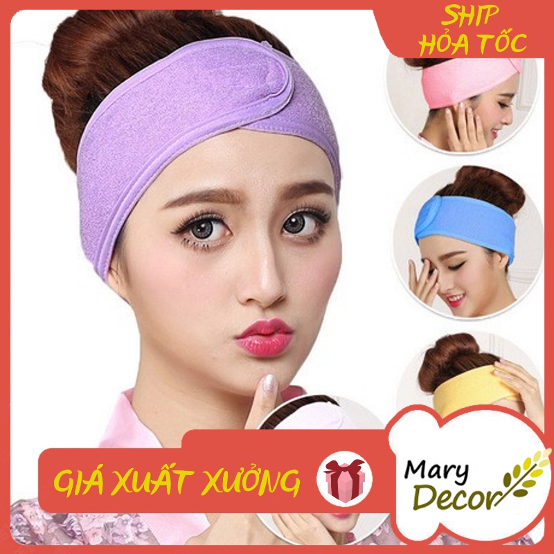 Băng Đô Dán Đầu Rửa Mặt Cho SALON SPA hoặc dùng tại nhà , đắp mặt nạ, dính chắc chắn không gião chun MARY DECOR