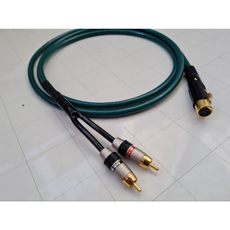 Dây Canon cái ra 2 AV Hoa Sen - Dây sub điện hỗ trợ bass sâu và lực hơn - dây âm thanh từ vang số ra sub - Phố Nhạc