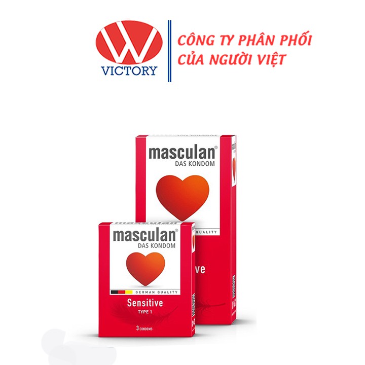 Bao Cao Su Masculan Sensitive Type 1 (Masculan Đỏ) - Nhạy Cảm - Victory Pharmacy