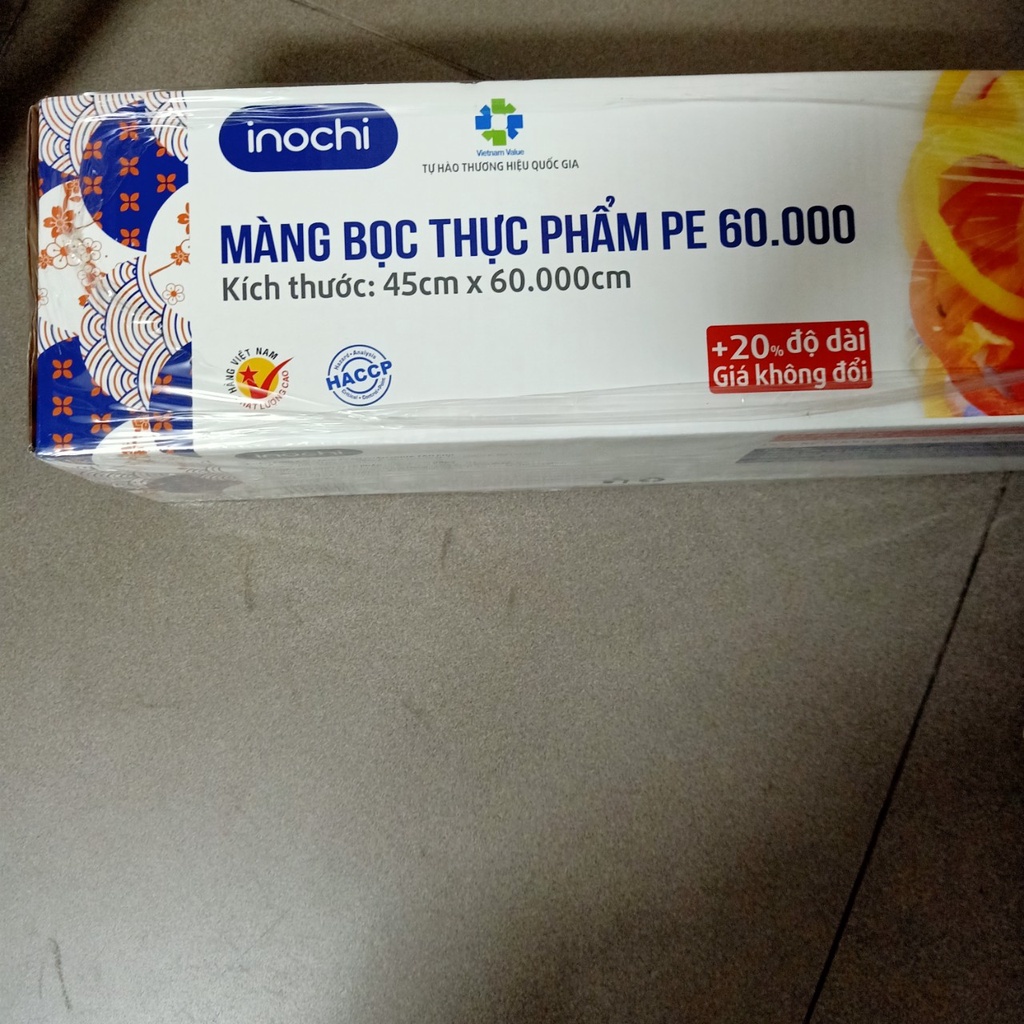 Màng bọc thực phẩm Inochi- size lớn 45x60CM nguyên liệu PE an  toàn cho sức khỏe người sử dụng, khôn