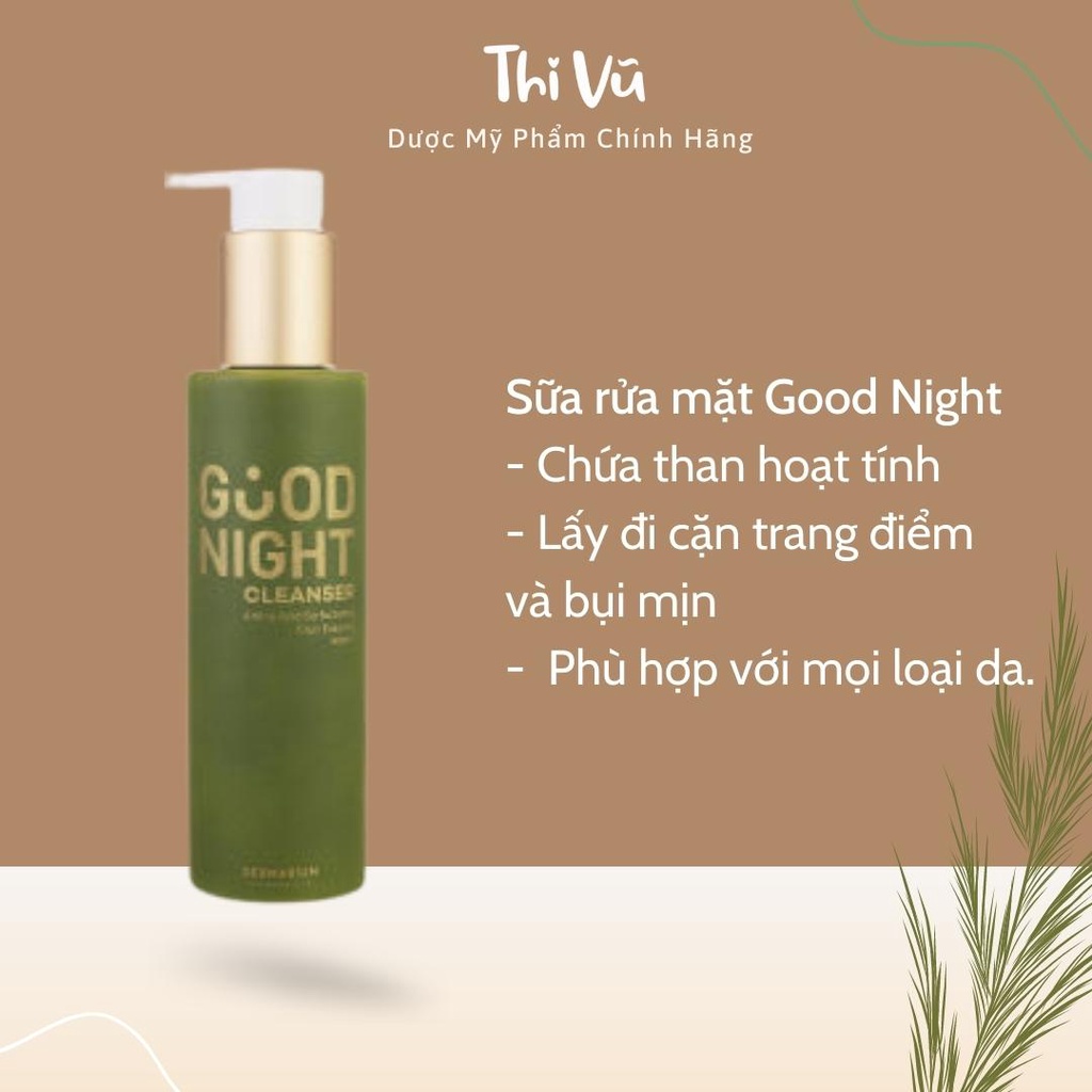 Dermarium Goodnight Sữa rửa mặt than hoạt tính 150ml - Thi Vũ