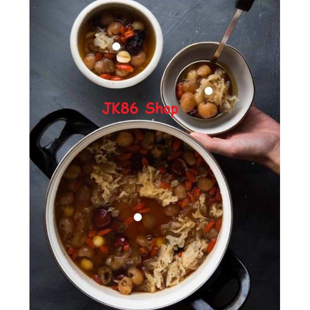 Chè dưỡng nhan nhựa đào - tuyết yến- tuyết liên tử- Set nấu 10 chai 300ml