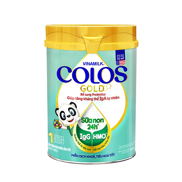 Sữa Non Vinamilk Colos Gold bổ sung sữa non 24h số 1 - 2 - 3 800G