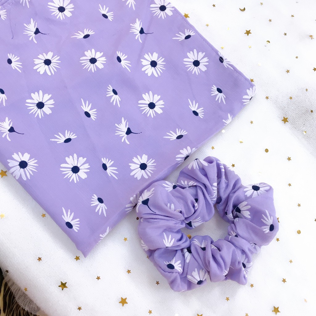 BỘ KHĂN BANDANA + CHUN BUỘC SCRUNCHIES / HÀNG CÓ SẴN