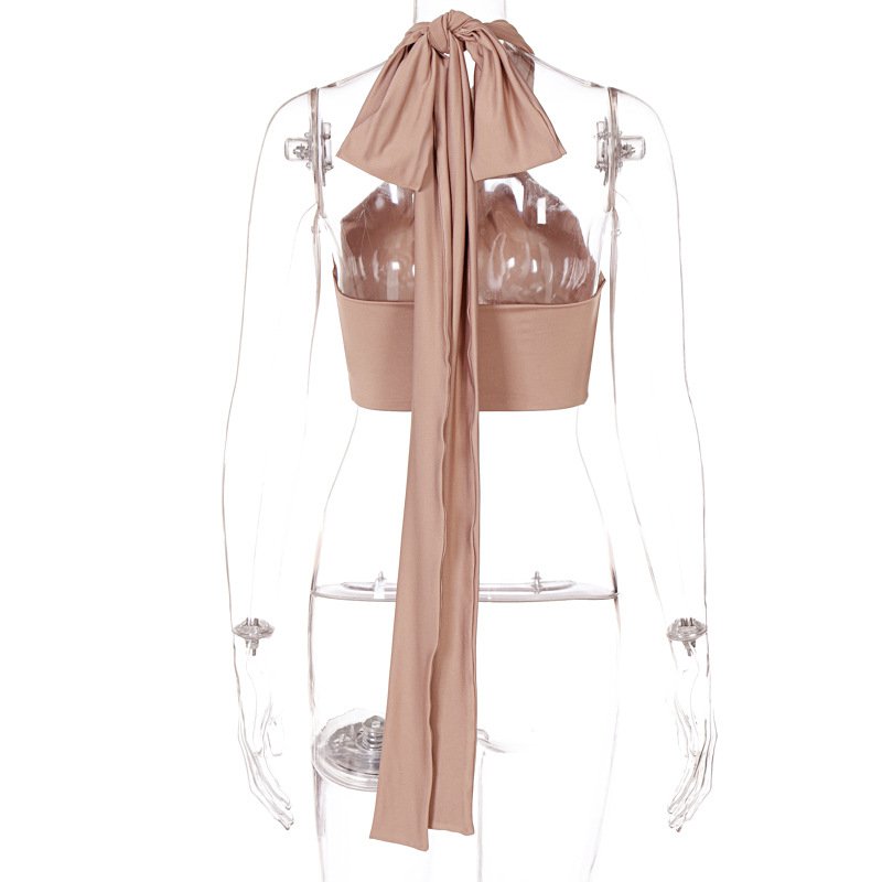 Áo kiểu WEANIA thắt nơ hở lưng quyến rũ cho nữ