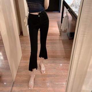 Quần bò nữ ống vểnh có sẵn sml