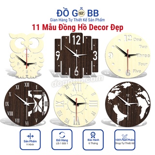 Đường Kính 30cm Đồng Hồ Treo Tường Decor Bằng Gỗ Trang Trí Nhiều Loại Số La Mã Chữ Tiếng Anh Bền Rẻ Đẹp - Đồ Gỗ BB