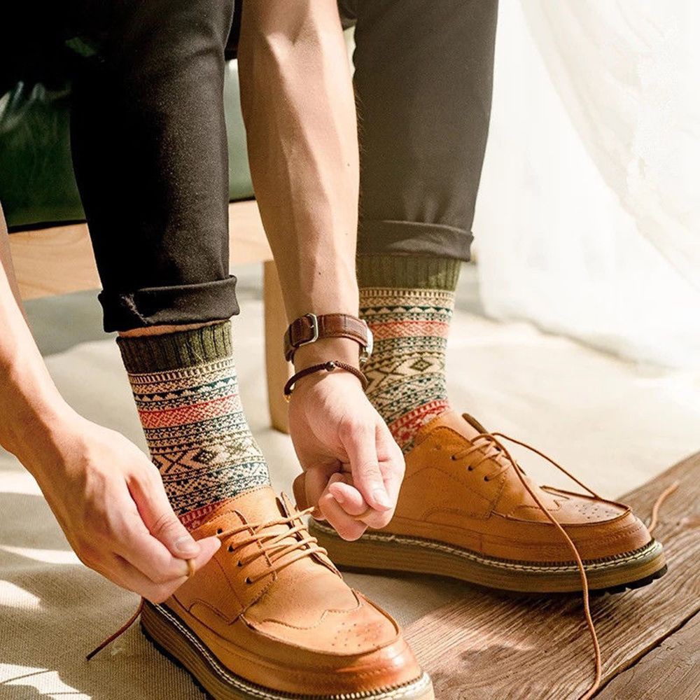 5 Đôi Vớ Nam Họa Tiết Dân Tộc