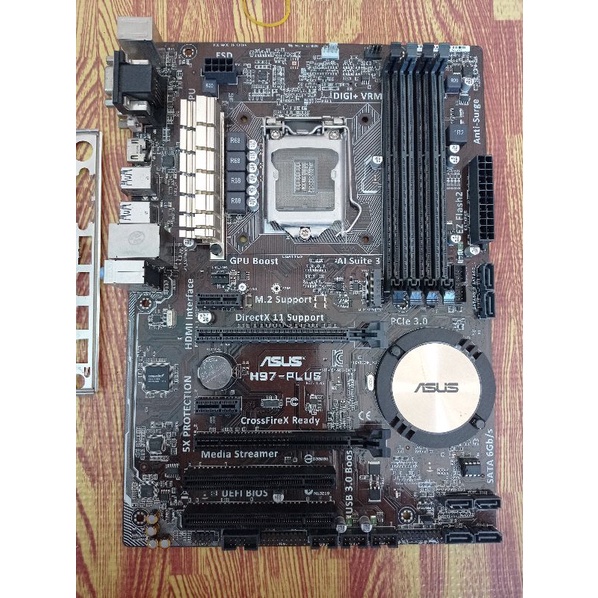 Asus - H97 - PLUS .LGA 1150/4 khe ram ddr3.Chặn đầy đủ Nguyên Zin bao tes