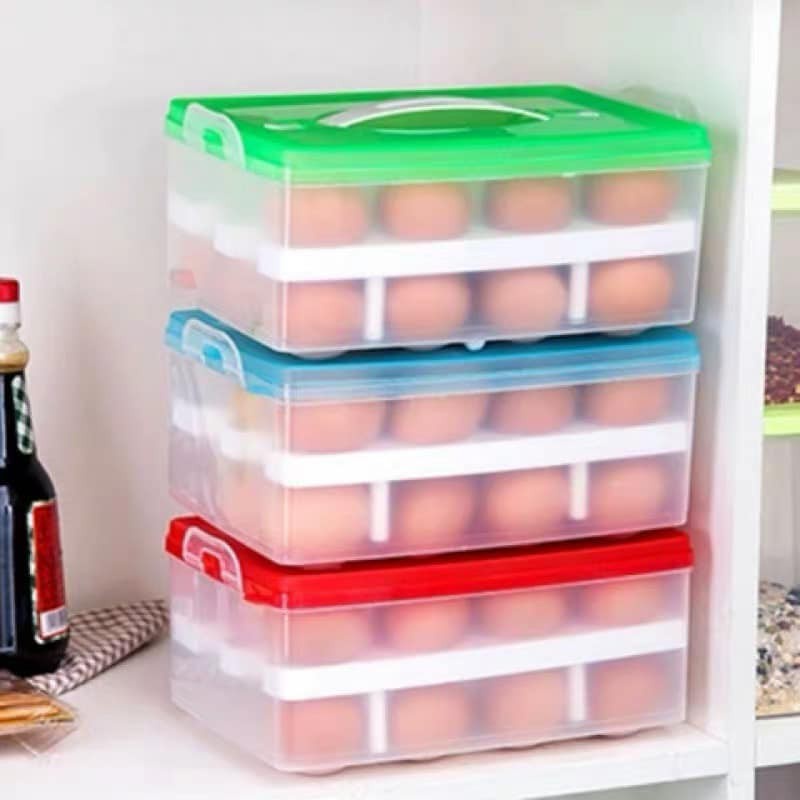 Hộp Đựng Trứng 2 Tầng 24 Quả Thông Minh [ Giao Màu Ngẫu Nhiên ]
