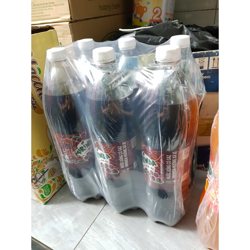 Nước Ngọt Có Gas Mirinda Vị Xá Xị Soft Drink Chai Nhựa PEP 1.5 Lít Date Luôn Mới