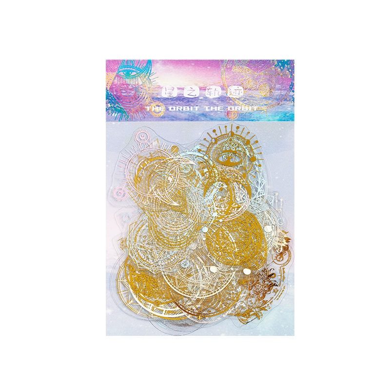 Peach 30-50Pcs Clear gold Wizard of Oz sticker Journal Scrapbook Decor Sticker