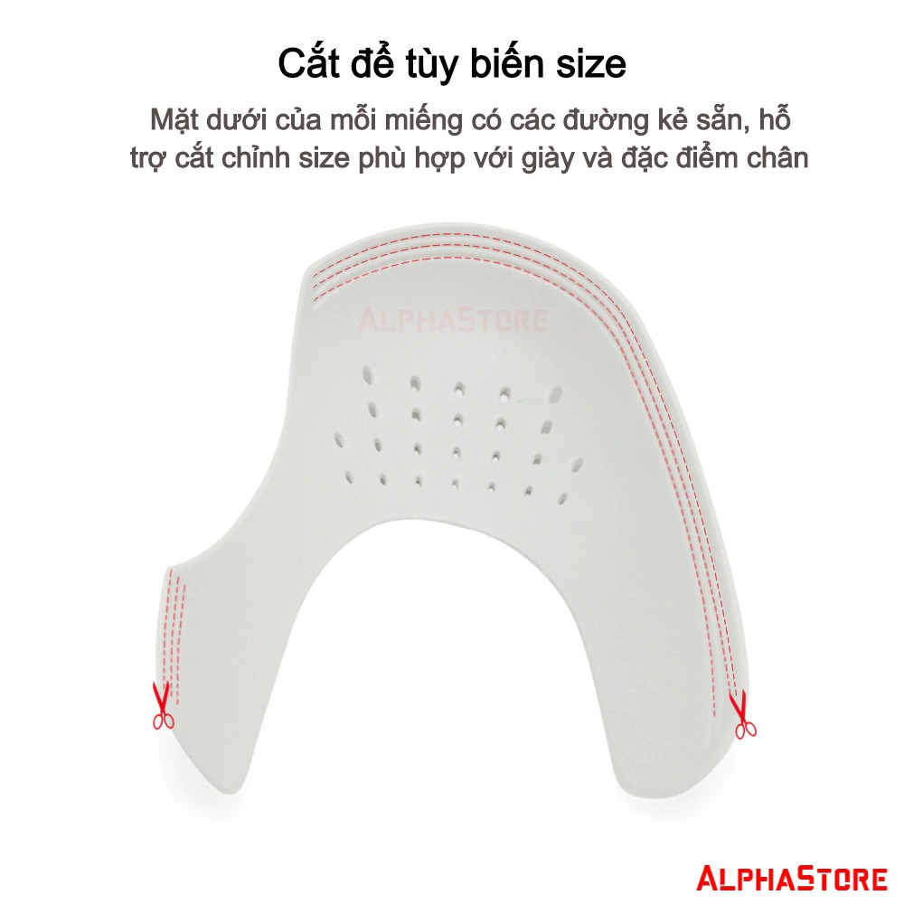 Bộ Lót Bảo Vệ Mũi Giày Shoe Shield (Loại 1, Nhựa Mềm) - Miếng Độn Chống Nhăn, Giữ Dáng Mũi Giầy Thể Thao Sneaker Shield