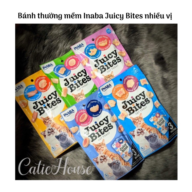 [Giao ngay Nowship/Grab] Bánh thưởng Inaba Juicy Bites cho mèo nhiều vị - Bánh thưởng Juicy Bites gói cho mèo