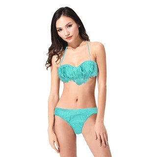 Bikini Tua Rua Màu Trơn Cho Bé Gái