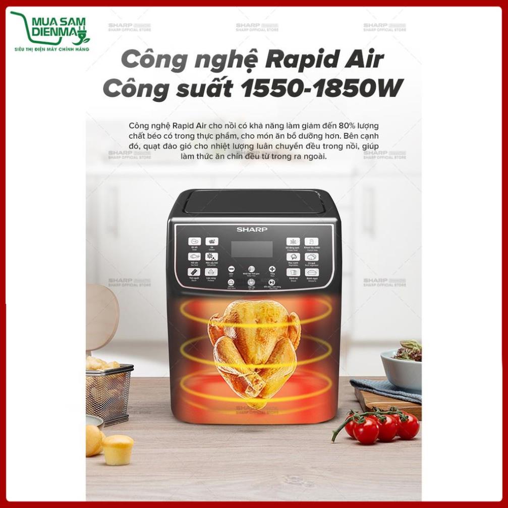 Nồi Chiên Không Dầu Sharp KF-AF55EV-BK