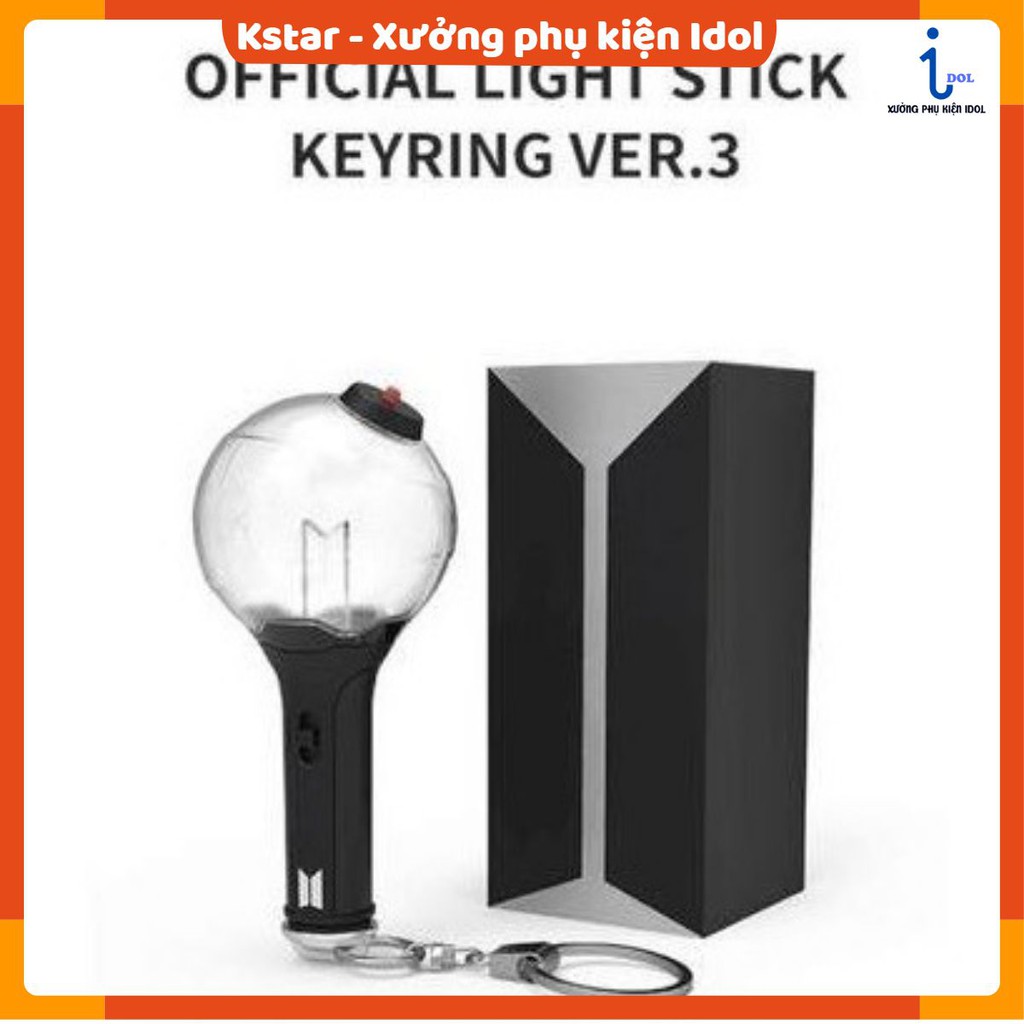 Bangtan OFFICIAL LIGHTSTICK KEYRING BOMB VER.3 Hàng Chính Hãng BigHit (K61)