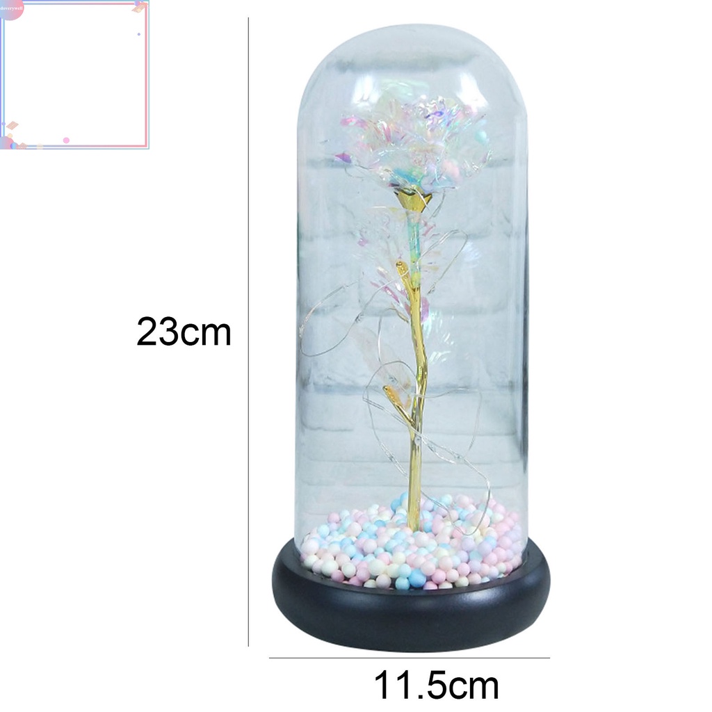 Hộp đèn LED hình hoa hồng bằng nhựa dùng trang trí lễ tình nhân