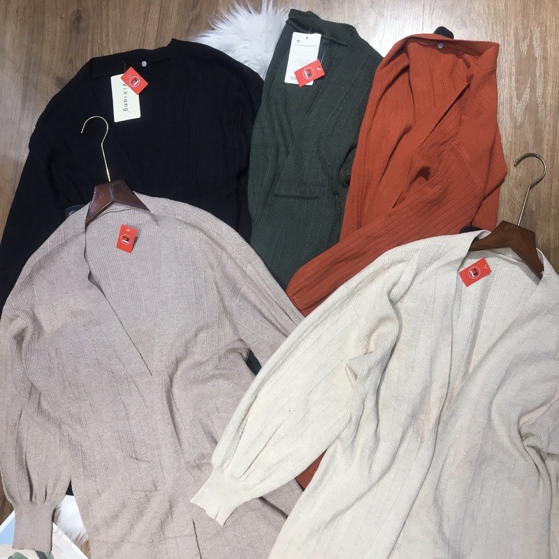 [SẴN SLL] Áo Khoác Cadigan Len Tay Bồng Dáng Dài Dàng QCL1 | BigBuy360 - bigbuy360.vn