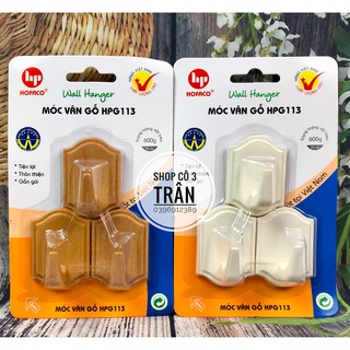 Móc vân gỗ HPG113 - Móc dán tường bằng nhựa cao cấp HOFACO